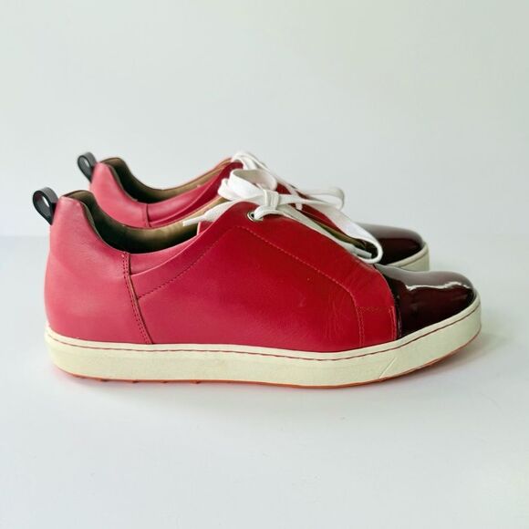Royal Albartross Luna Sneaker Spikeless Golf Shoe Red 38 / US 7 Made in Italy - Picture 5 of 15